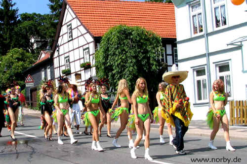 Umzug der geschmckten Betten