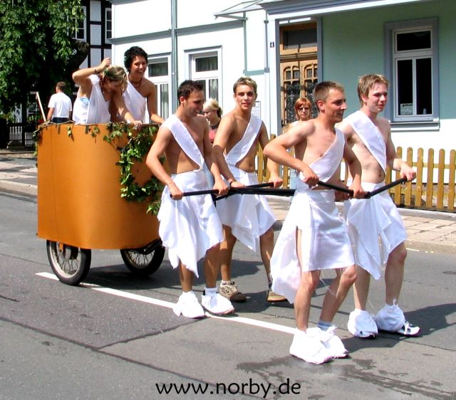 Umzug der geschmckten Betten